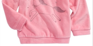 First Impressions Baby Girl's Unicorn Print Velour Top Pink Size 3-6MOS