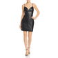 Guess Women's Adia Faux Leather Bustier Cocktail Dress Gray Size 10