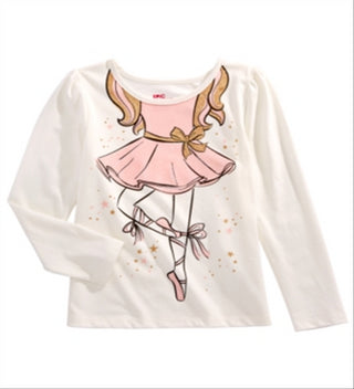 Epic Threads Little Girl's Ballerina T-Shirt White Size 6