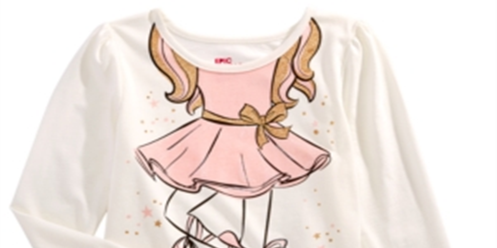 Epic Threads Little Girl's Ballerina T-Shirt White Size 6
