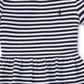 Ralph Lauren Girl's Stripe Collar Structured Short Sleeve A Line Dress Blue Size Large