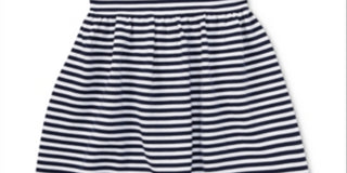 Ralph Lauren Girl's Stripe Collar Structured Short Sleeve A Line Dress Blue Size Large