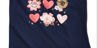 Epic Threads Toddler Girl's Hearts Print T-Shirt Blue Size 3T