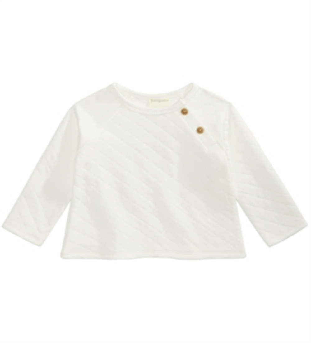 First Impressions Baby Girl's Quilted Sweater White Size 6-9MOS
