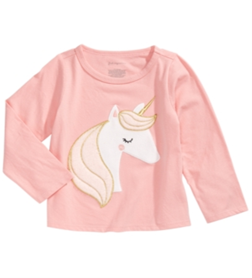 First Impressions Baby Girl's Unicorn Cotton T-Shirt Pink Size 6-9MOS