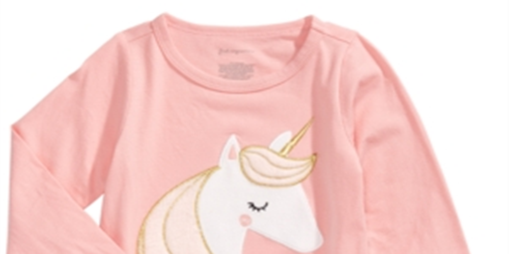 First Impressions Baby Girl's Unicorn Cotton T-Shirt Pink Size 6-9MOS