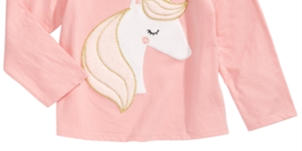 First Impressions Baby Girl's Unicorn Cotton T-Shirt Pink Size 6-9MOS