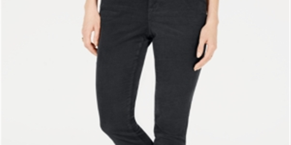 Style & Co Women's Tummy Control Corduroy Pants Gray Size 8 Petite