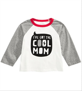 First Impressions Baby Boy's Cool Mom Print Cotton T-Shirt White Size 12MOS