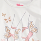 Epic Threads Little Girl's Ballet Slippers T-Shirt White Size 5
