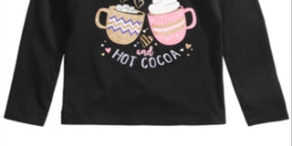 Epic Threads Toddler Girl's Love & Hot Cocoa T-Shirt Black Size 3T