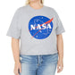 Love Tribe Women's Trendy Nasa Graphic T-Shirt Gray Size 1X