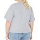Love Tribe Women's Trendy Nasa Graphic T-Shirt Gray Size 1X