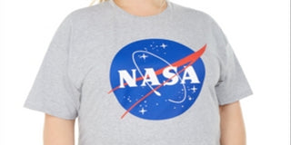 Love Tribe Women's Trendy Nasa Graphic T-Shirt Gray Size 1X