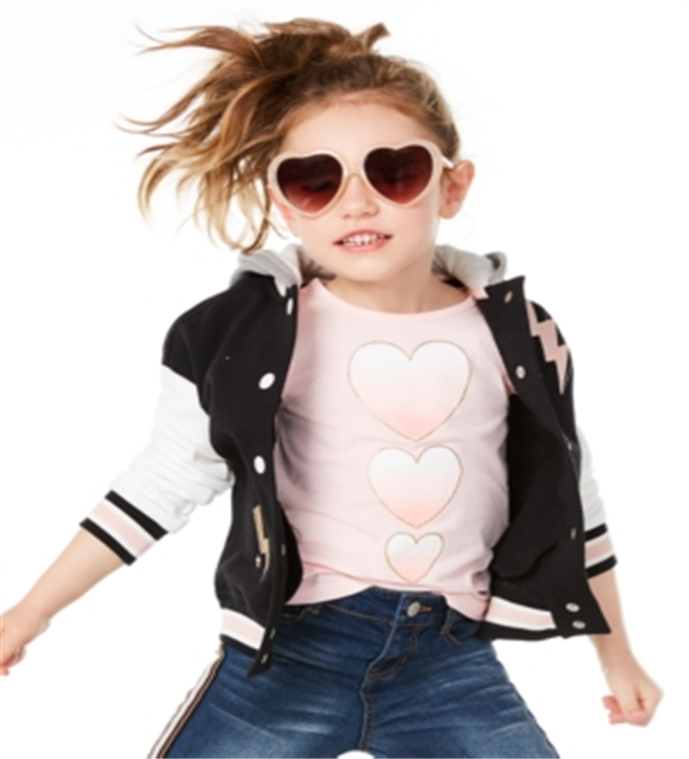 Epic Threads Little Girl's Hearts Print T-Shirt Pink Size 5