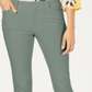 Charter Club Women's Solid Newport Slim Leg Pants Green Size 10 Petite
