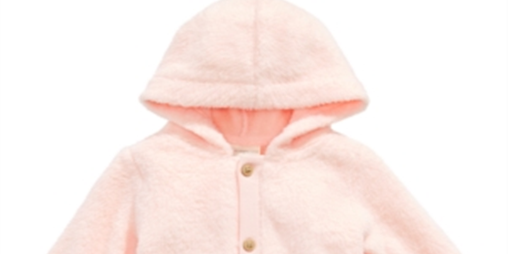 First Impressions BabyGirl's Faux Fur Hooded Cardigan Pink Size 0-3 Months
