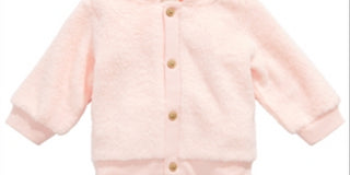 First Impressions BabyGirl's Faux Fur Hooded Cardigan Pink Size 0-3 Months