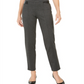 JM Collection Women's Faux Leather Trim Ponte Knit Pants Gray  Size Small