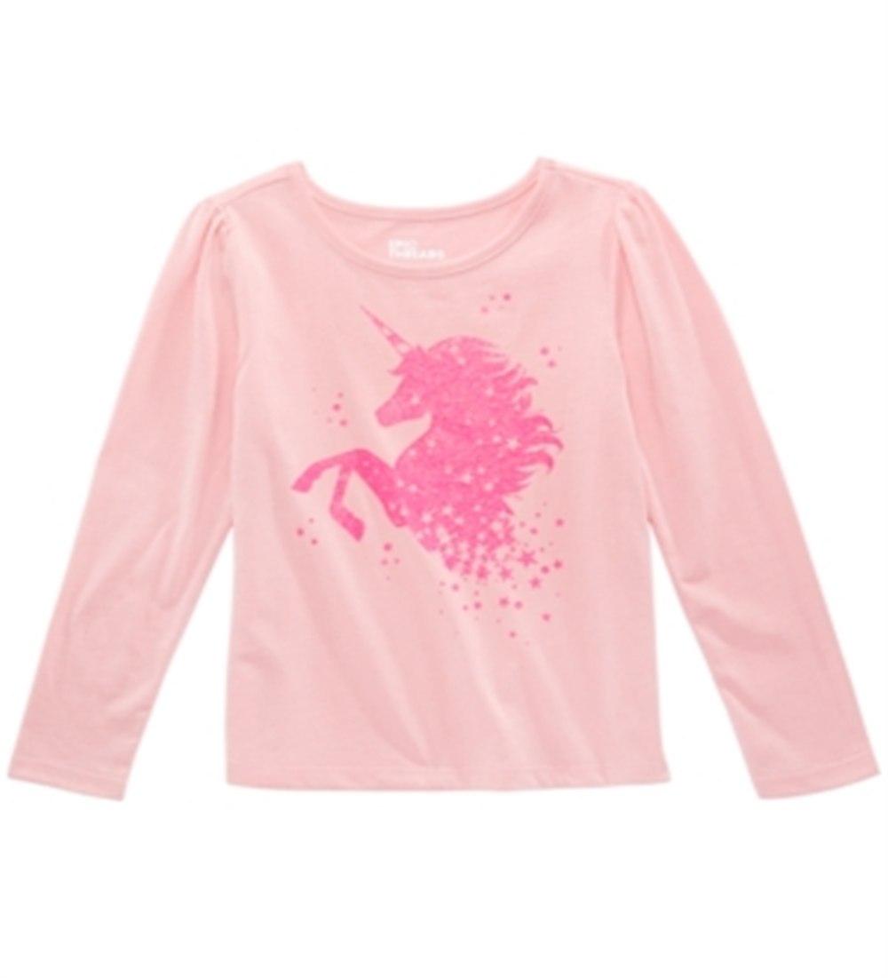 Epic Threads Little Girl's Glitter Unicorn T-Shirt Pink Size 5