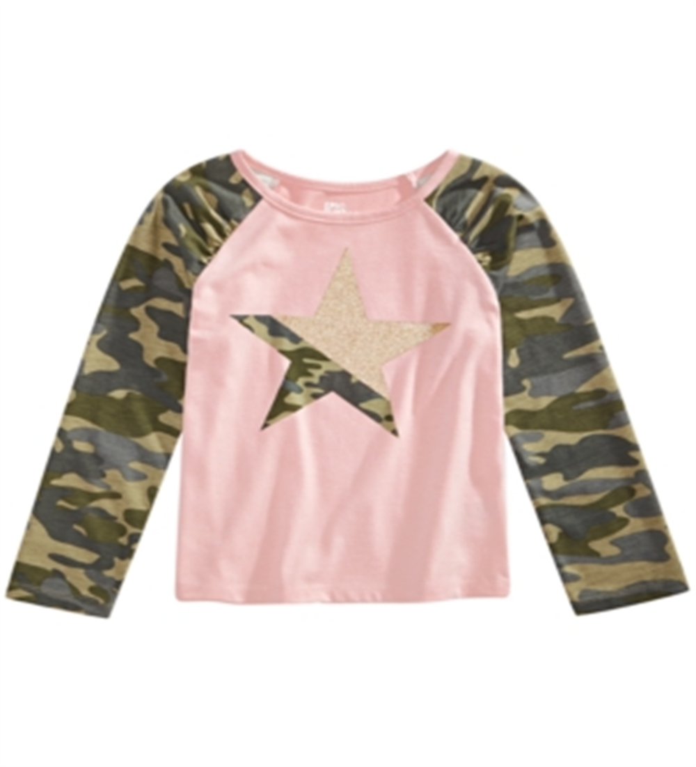 Epic Threads Toddler Girl's Glitter Camo Star T-Shirt Pink Size 4T