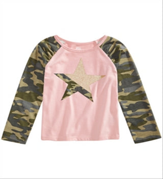 Epic Threads Toddler Girl's Glitter Camo Star T-Shirt Pink Size 4T