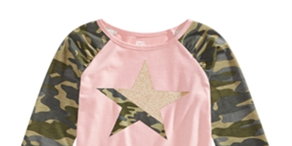 Epic Threads Toddler Girl's Glitter Camo Star T-Shirt Pink Size 4T