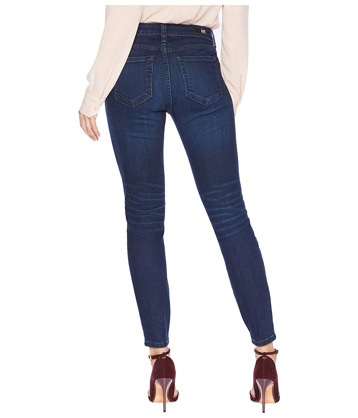 Kut from the Kloth Women's Connie Ankle Skinny Jeans in Influential Euro Base Wash Blue Size 12
