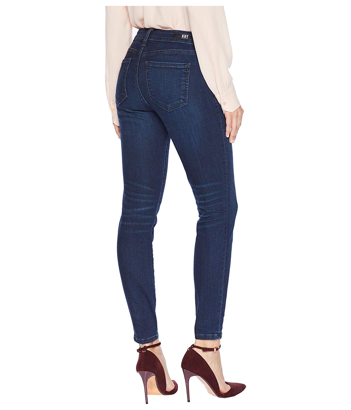 Kut from the Kloth Women's Connie Ankle Skinny Jeans in Influential Euro Base Wash Blue Size 12