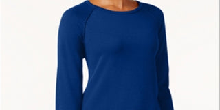 Karen Scott Women's Cotton Sweater Blue Size Large