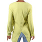 Urban Outfitters Women's Amelia Cotton Waffle Knit Thermal Top Yellow Size Small