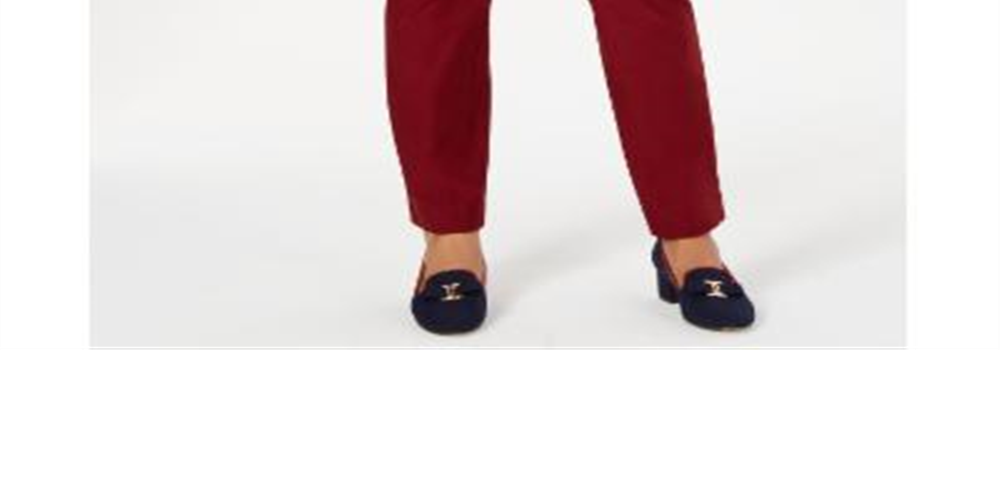 Charter Club Women's Cambridge Skinny Pull on Tummy Control Pants Red Size 18