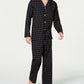 Club Room Men's Checked Flannel Pajama Set Black Size XX-Large