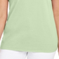 Karen Scott Women's Cotton Scalloped Neck T-Shirt Green Size Small