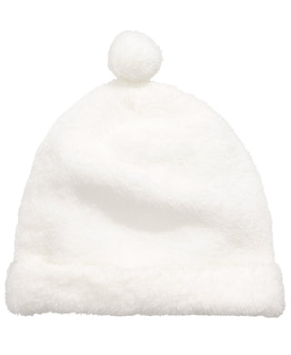 First Impressions Junior Boy's Faux Sherpa Pom Pom Hat Color Angel White Size 0-6 Months