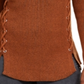 Style & Co Women's Mock Neck Lace up Ribbed Knit Sweater Brown Size XX-Large