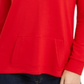 Charter Club Women's French Terry V Neck Tunic Red Size XX-Large