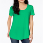 Maison Jules Women's Scoop Neck T-Shirt Green Size X-Small