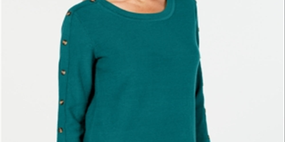 Karen Scott Women's 3/4 Sleeve Sweater Blue Size XX-Large