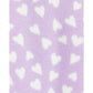 Carter's Girl's Footies Sheep Heart Zip up Fleece Footie Purple Size 9MOS