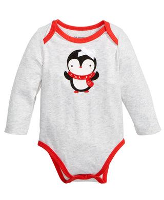 First Impressions Infant Girl's Penguin Bodysuit Gray Size Newborn