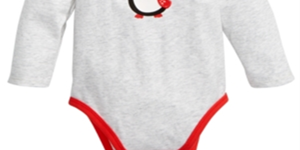 First Impressions Infant Girl's Penguin Bodysuit Gray Size Newborn