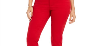 Charter Club Women's Bristol Skinny Ankle Jeans Red Size -8