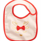 First Impressions Baby Girl's Cotton Reindeer Bib Red Size Regular