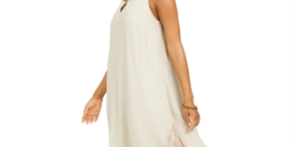 JM Collection Women's Lace Inset Shift Dress Brown Size X-Small