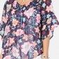Style & Co Women's Floral Top Blue Size Small
