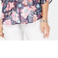 Style & Co Women's Floral Top Blue Size Small