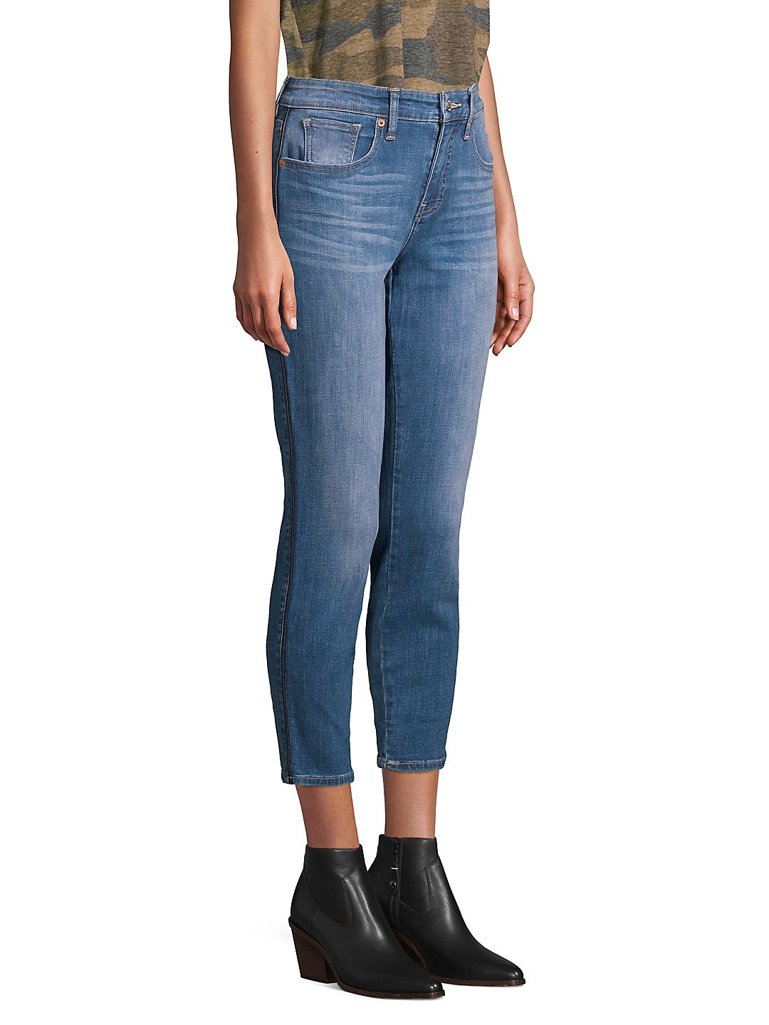 Lucky Brand Women's Ava Piping Trim Skinny Jeans Blue Size 54