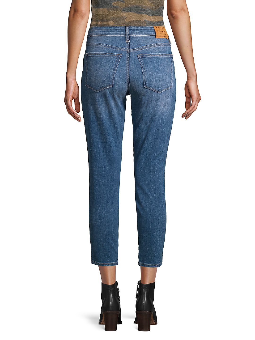 Lucky Brand Women's Ava Piping Trim Skinny Jeans Blue Size 54