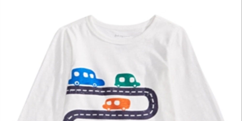 First Impressions Infant Boy's Cars Print Cotton T-Shirt White Size 3-6 Months